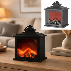 LED Kamin Laterne, ca. 12x13x9cm