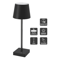 LED Tischleuchte, Batterie, schwarz, M, ca. 32cmH