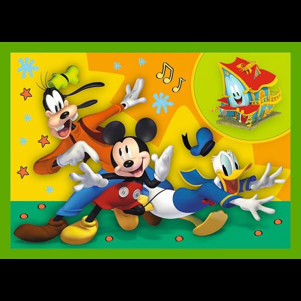 Mickey Mouse und Freunde - 4 in 1 Puzzle 12,15, 20, 24 Teile