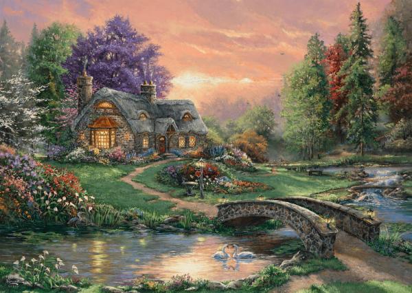 Thomas Kinkade - Sweetheart Retreat - 1000 Teile Puzzle