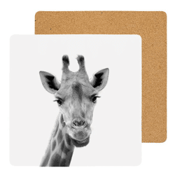 Untersetzer Kork Giraffe ca. 9,5x9,5cm 