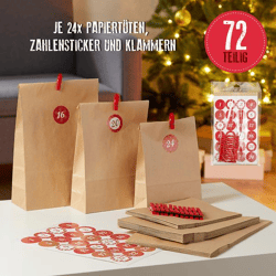 Advent Calendar, Craft Kit, 72-piece set
