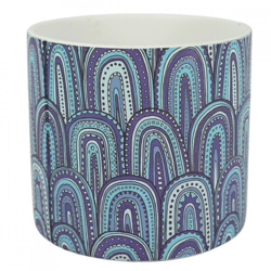 Blumentopf Blau Keramik 13,5 cm
