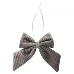 Boltze Anhänger mit Schleife „Cassie“, grau, 14 cm