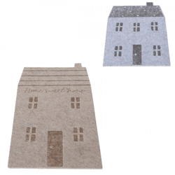 Boltze Tischset „Home“ aus Filz, 37,5 cm, 2er-Set, sortiert