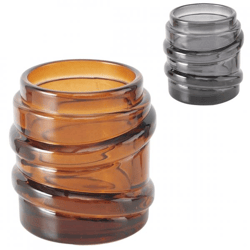 Boltze Teelichthalter Mahama grau/braun 8 cm, 2er-Set, sortiert