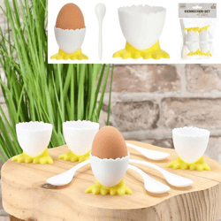 Egg cup set, 8 pcs