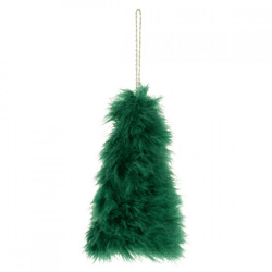 J-Line-Anhänger für den Weihnachtsbaum, Federn, dunkelgrün, 14 cm
