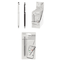 Ballpoint pen w. smartphone/tablet stylus, 2/s