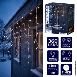 Lichterkette, Eisregen, 360LED, ca. 12m