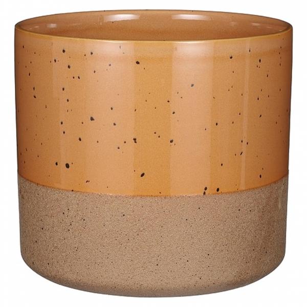 Mica flowerpot Lago brown 20,5 cm