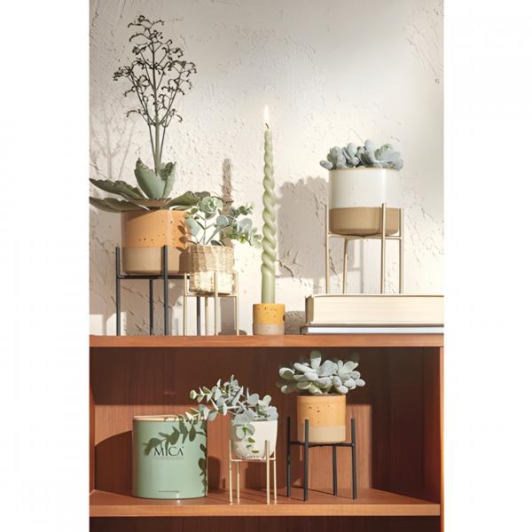 Mica flowerpot Lago brown 20,5 cm