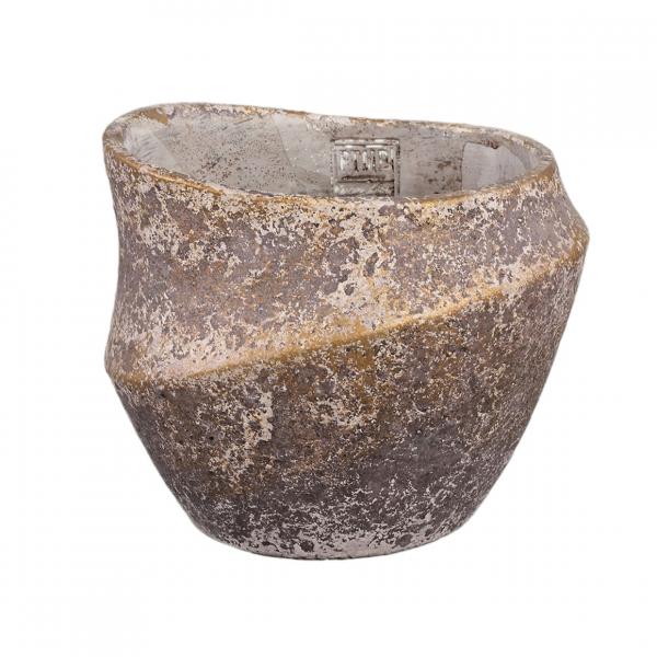 PTMD Blumentopf Rishell L, bronzefarben, 21,5 cm