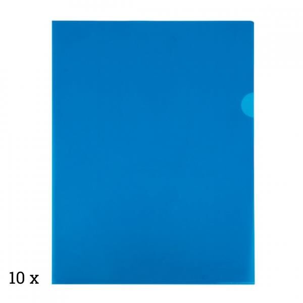 Sichtmappe, L-Modell, blau, A4, 10 Stück