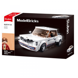 Sluban M38-B1126 - Model Bricks - Auto klassisch weiß