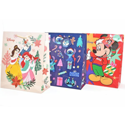 Weihnachtsgeschenktüte, Disney, Large 33 x 26 x 10 cm, 6-fach sortiert 