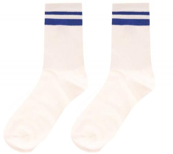 10 Paar bequeme ZWILLINGSHERZ Damen Socken Tennis-Socken mit Herz-Stickerei Alltags-Str&uuml;mpfe Baumwoll-Socken 4603S K248141 Wei&szlig;/Blau