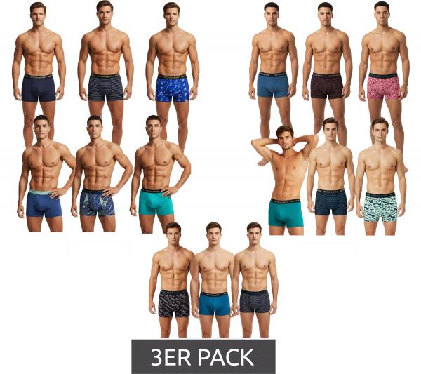 3er Pack SCOTCH & SODA Herren Boxershorts mit Baumwoll-Stretch Unterw&auml;sche Unterhose Blau, Bunt, Schwarz, Rot