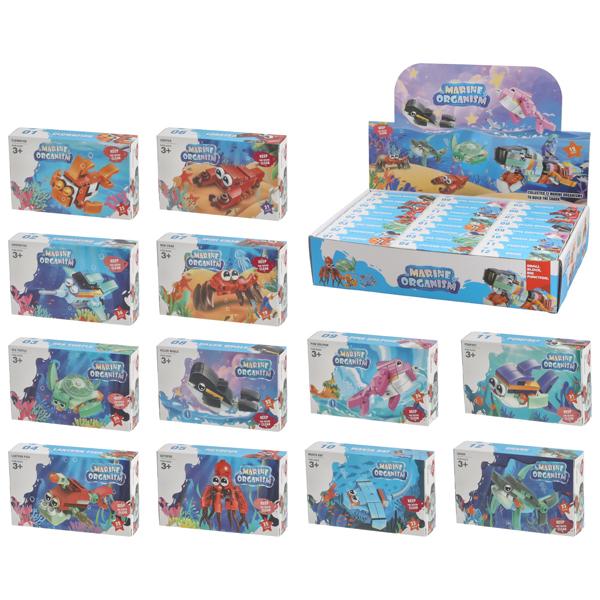Baustein Set Meerestiere, 12/s, Display