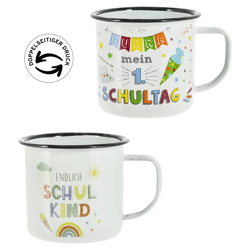 Becher Metall mit Henkel, Schulanfang, 2/s