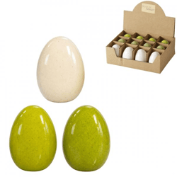 Boltze Dekoration „Egg Mylana“, 6 cm, 3er-Set, sortiert