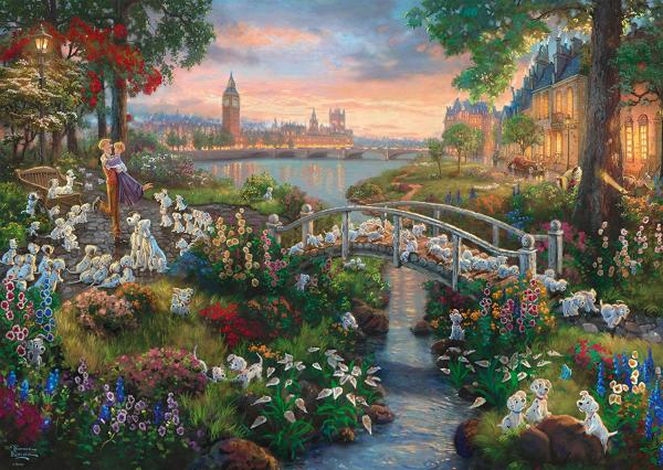 Disney, 101 Dalmatiner  - 1000 Teile Puzzle (Thomas Kinkade)