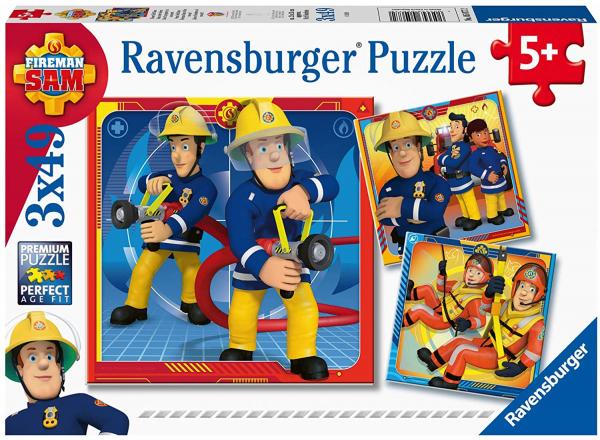 Feuerwehrmann Sam - Puzzle 3x49 Teile
