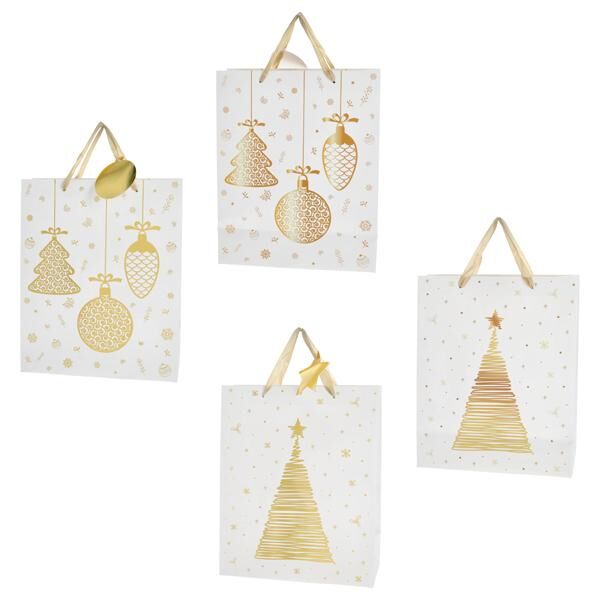 Geschenkt&uuml;te Weihnachten, H&auml;nger, wei&szlig;-gold, 2/s, M,ca.23cmH