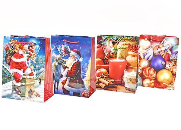 Gift Bag, Christmas, Medium, 23 x 18 x 10 cm, 5-piece assortment 