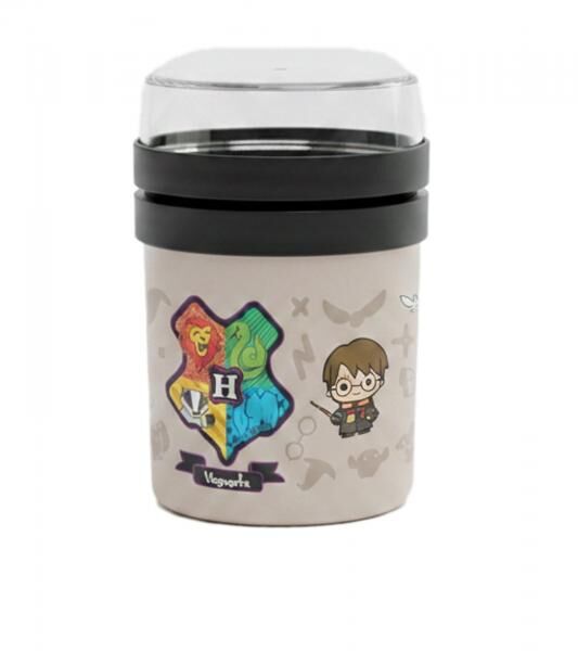 Harry Potter To Go Hogwarts 500ml Isolierte Lunchbox mit Deckel f&uuml;r warme & kalte Mahlzeiten Grau