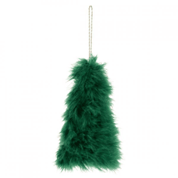 J-Line-Anhänger für den Weihnachtsbaum, Federn, dunkelgrün, 14 cm