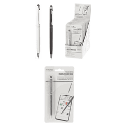 Ballpoint pen w. smartphone/tablet stylus, 2/s