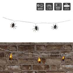 LED Lichterkette Spinnen, 165cm