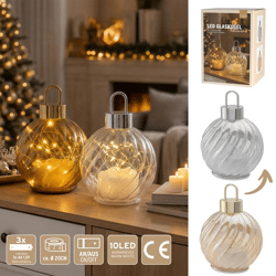 LED Weihnachtskugel, rotierend, 2/s, ca. 20cmH