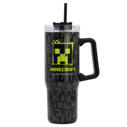 Minecraft Squared Pattern - Isolierter XL Wanderflasche aus Edelstahl - 940 ml