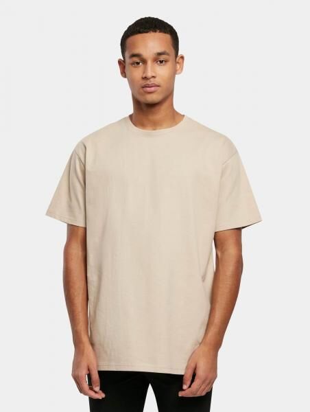 modernes Build Your Brand Herren T-Shirt Oversize 240 g/m&sup2; mit Baumwolle Beige