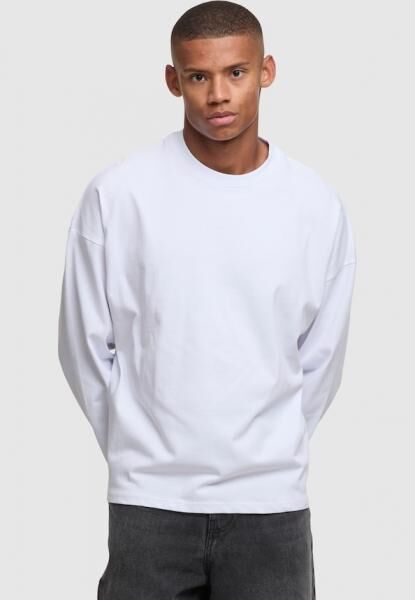 modernes DEF Herren Sweatshirt Oversize mit Baumwolle Wei&szlig;