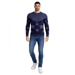 Modischer Herren Rundhals-Pullover im 