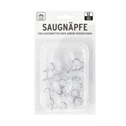 Saughaken, 12er Set m. Metallhaken 3,5cm Ø