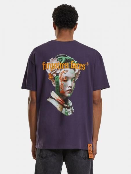 sportliches Forgotten Faces Herren T-Shirt Oversize mit Baumwolle Violett