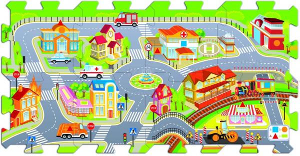 Stadt - Schaumstoff Puzzle 60696