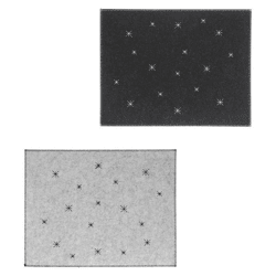 Placemat felt w. embroidered stars 2/s 45x35cm