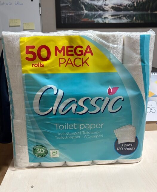 Toilettenpapier 50 Rollen 3- Lagig 100% Zellstoff