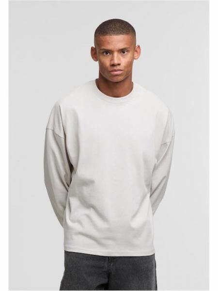 weiches DEF Herren Sweatshirt Oversize mit Baumwolle Wei&szlig;