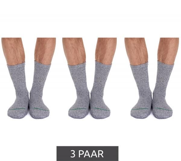 3 Paar primair socks. nachhaltige Arbeits-Socken Baumwoll-Socken lange Strick-Socken 53200-7003 Hellgrau/Dunkelgrau