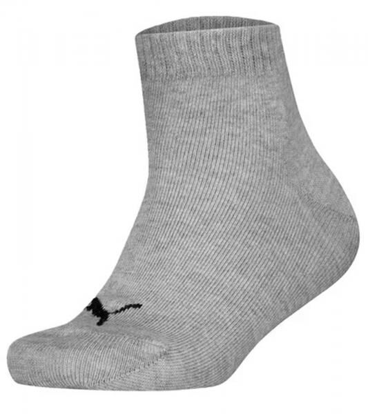 7 Paar PUMA Kids Quarter Baumwoll-Socken M&auml;dchen und Jungen Baumwoll-Str&uuml;mpfe mit flacher Naht 701222092 002 Schwarz/Wei&szlig;/Grau
