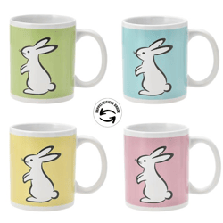 Mug bunny silhouette, 4/s, 300ml, 9,5cmH