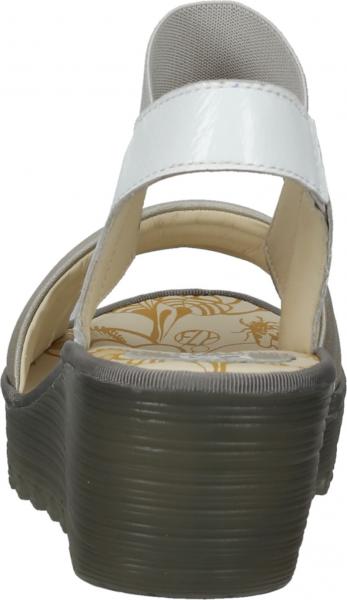 Bequeme FLY London Sandalen Schlupfschuhe f&uuml;r Damen P501414 001 Silber