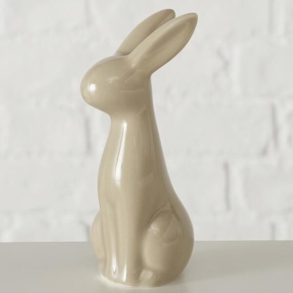 Boltze beeld konijn Snorre beige 12,5 cm