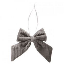 Boltze Anhänger mit Schleife „Cassie“, grau, 14 cm